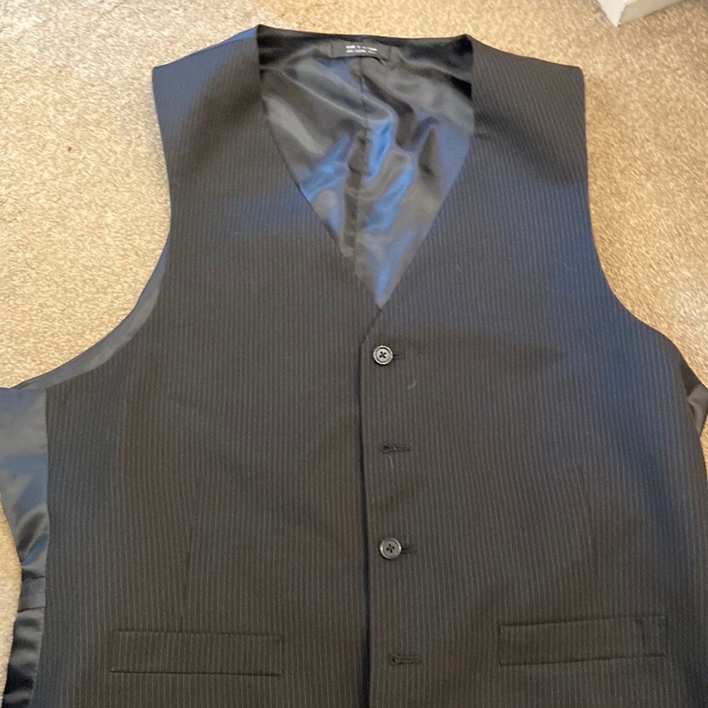 Black Pinstripe vest